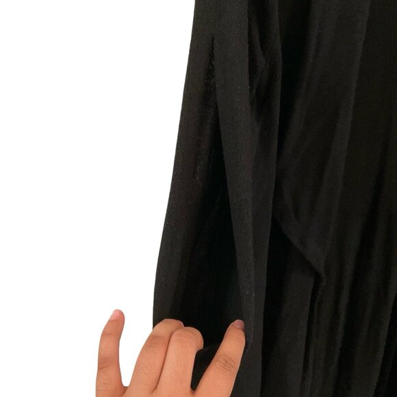 Lna Women's Cut Out Sleeve Cardigan Black Medium Sweater Open Front Cascade Fall - Picture 4 of 12